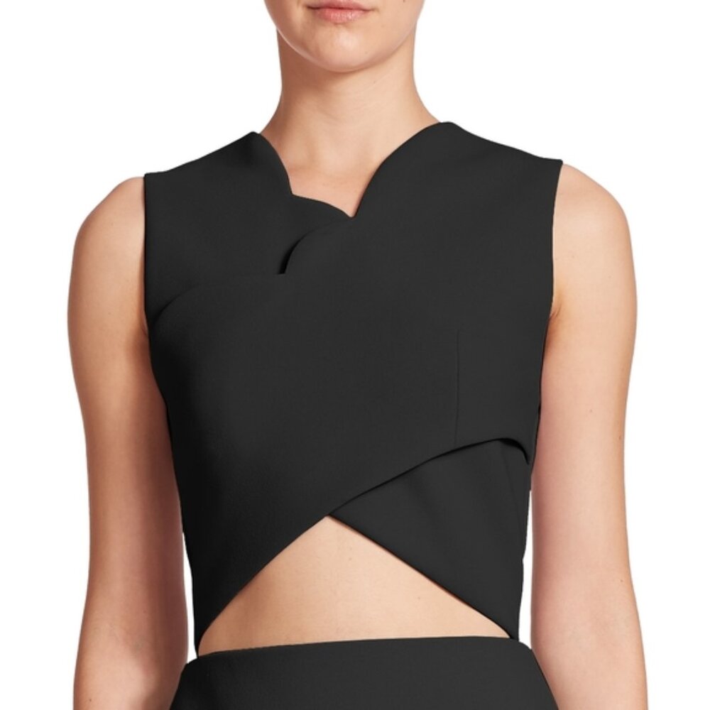New Carven Crepe Scallop Crop Top Size 38 (US 4 or S-M)